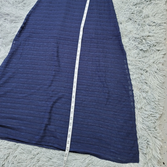 Lilly Politzer long dress blue color short sleeves size  M - Picture 7 of 12